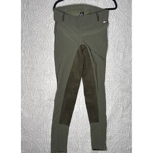 Kerrits Pants Womens Large Green Equestrian Riding Breeched Ultra Suede Boot Cut